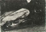 Натюрморт. Две селёдки, тканью и стакан 1886